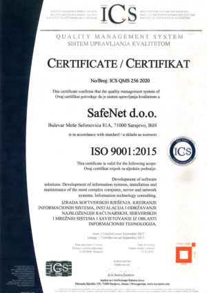 Certifikat ISO 9001